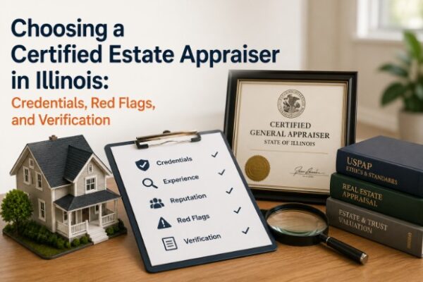 Choosing a Certified Estate Appraiser in Illinois: Credentials, Red Flags, and Verification